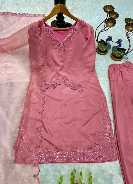 Tew Heavy Pure Natural Creap Farsi Salwar Kameez Wholesale Price In Surat